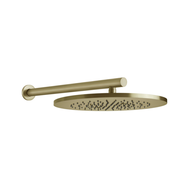 GESSI 316 Верхний душ &Oslash;355 мм., с настенным держателем 450 мм.,  цвет Brushed Brass PVD