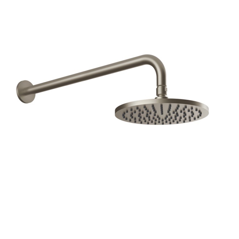 Gessi Emporio  shower Душевая головка D 200 мм для настенного крепления, поворотная, с защитой от известкового налёта, цвет: Finox Brushed Nickel