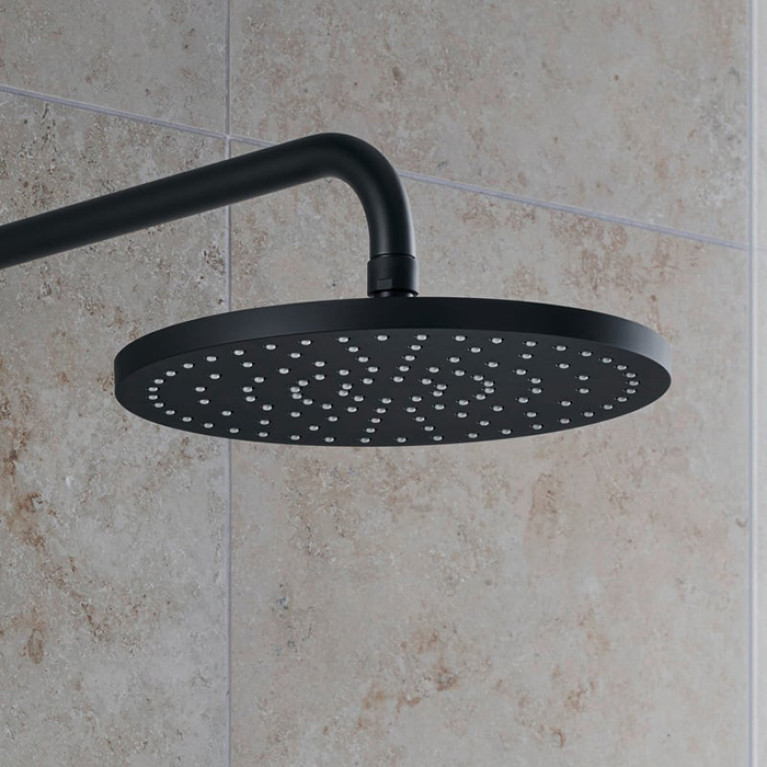 Duravit Верхний душ 250  Регулируемый угол, 1 режим,  материал: пластик, резьба 1/2&ldquo; Монтаж: потолок или стена, черный матовый (Спец.цена из наличия)