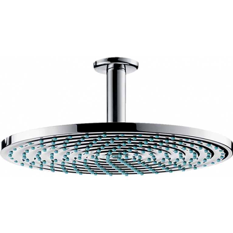 HG Raindance S Верхний душ 1jet (RainAir), d300мм, с потолочным держателем 100 мм, шарнирное соединение, G1/2, цвет: хром