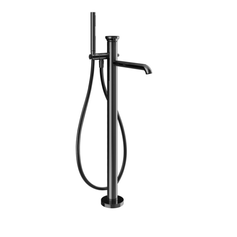 GESSI Origini Смеситель  наполньный для ванны, с ручной лейкой, в комплекте вставка., цвет: Black Metal PVD