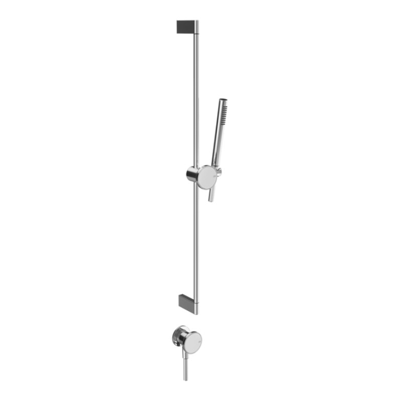 GESSI Origini Штанга в комплекте с душевой лейкой, шланг 1,50 м и вывод воды. в компл с отд вставкой, цвет: хром