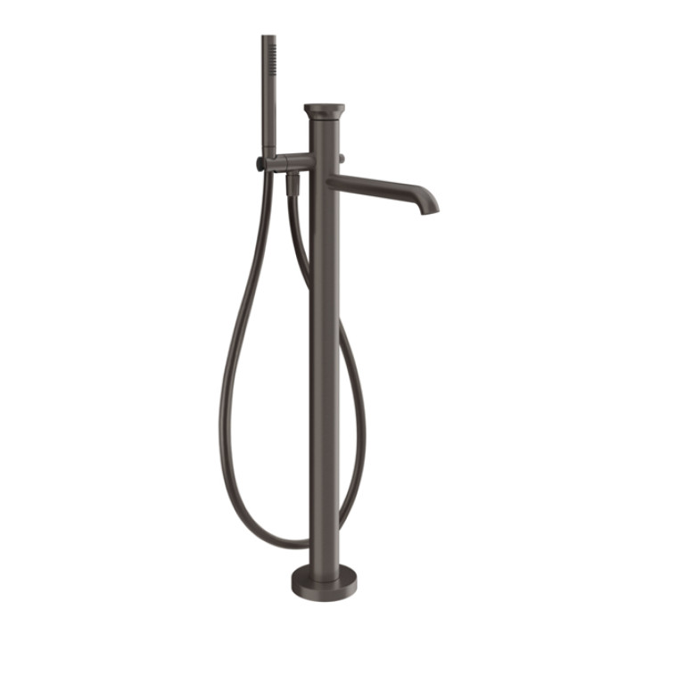GESSI Origini Смеситель  наполньный для ванны, с ручной лейкой, в комплекте вставка., цвет: Black Metal Brushed PVD