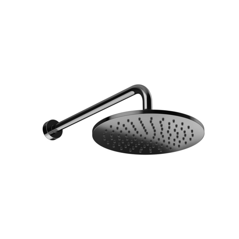 GESSI Origini Верхний душ с кронштейном, настенный ,защитой от известкового налета, цвет Black Metal PVD