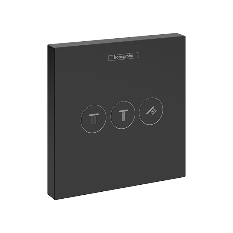 Hansgrohe ShowerSelect Запорно-переключающее устройство внешняя часть,черный матовый/хром