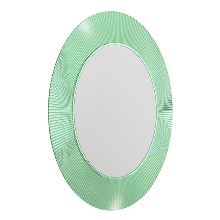 Laufen Kartell Зеркало круглое d=780мм, настенное, со скрытой подсветкой LED, цвет: изумрудный зеленый