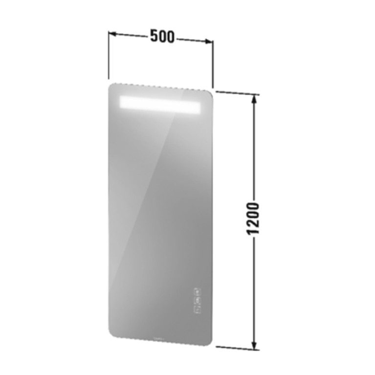 Duravit Luv Зеркало с подсветкой 500x800x38 мм., 2700-6500К, диммер, подогрев