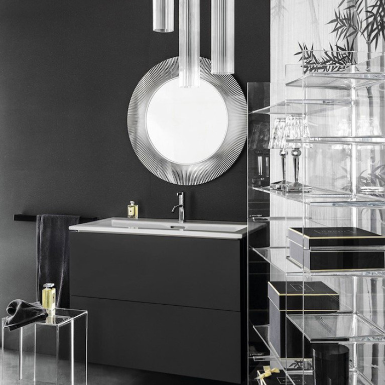 Laufen Kartell Зеркало круглое d=780мм, настенное, без подсветки, цвет: серебряный