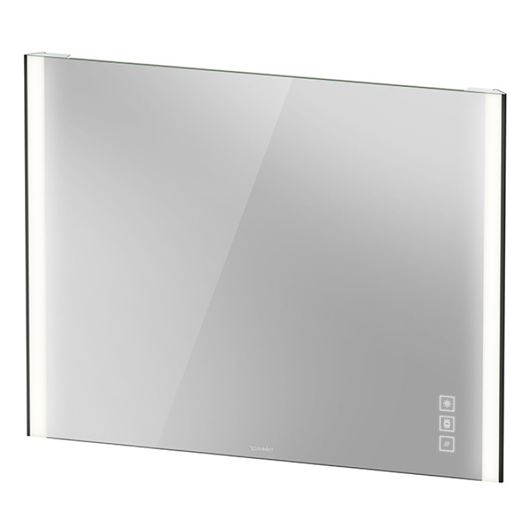 Duravit XViu Зеркало с подсветкой 1020x800x40мм, сенсорное управление, цвет: черный матовый