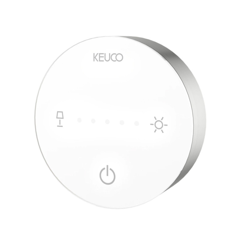 Keuco iLook_move Косметическое зеркало с подсветкой, квадратный скрытое подкл., 200x200мм, IP&nbsp;24, настенное, 3ой рычаг, увеличение x5 цвет: хром