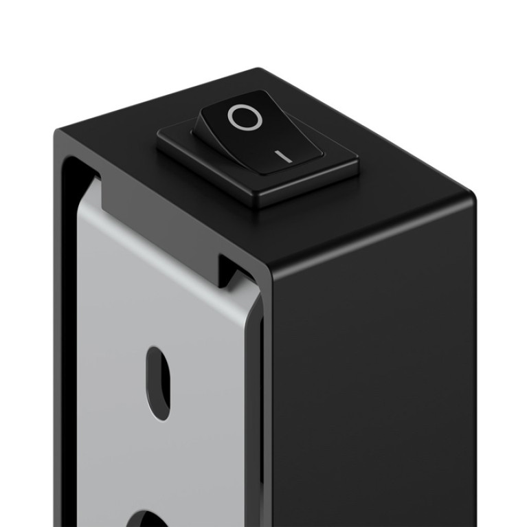 Keuco iLook_move Косметич. зеркало с подсветкой, с рычажным выкл., 200x200мм, IP&nbsp;24, настенное, 3ой рычаг, увеличение x5 цвет: черный матовый