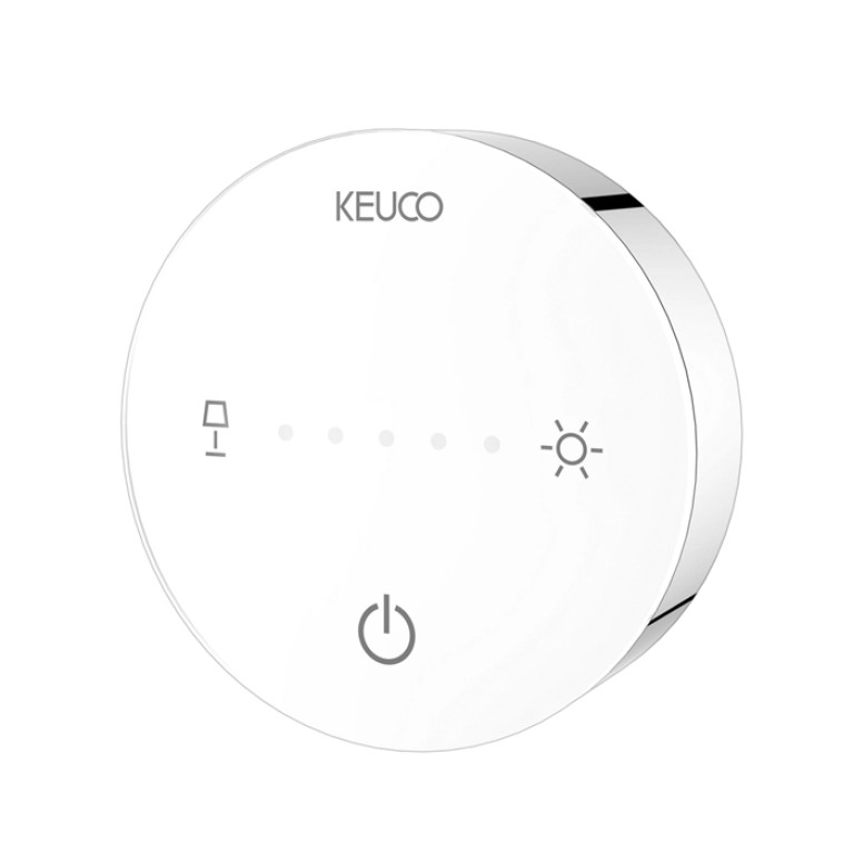 Keuco iLook_move Косметическое зеркало с подсветкой, круглое скрытое подкл. , D=212мм, IP&nbsp;24, настенное, 3ой рычаг, увеличение x5 цвет: хром
