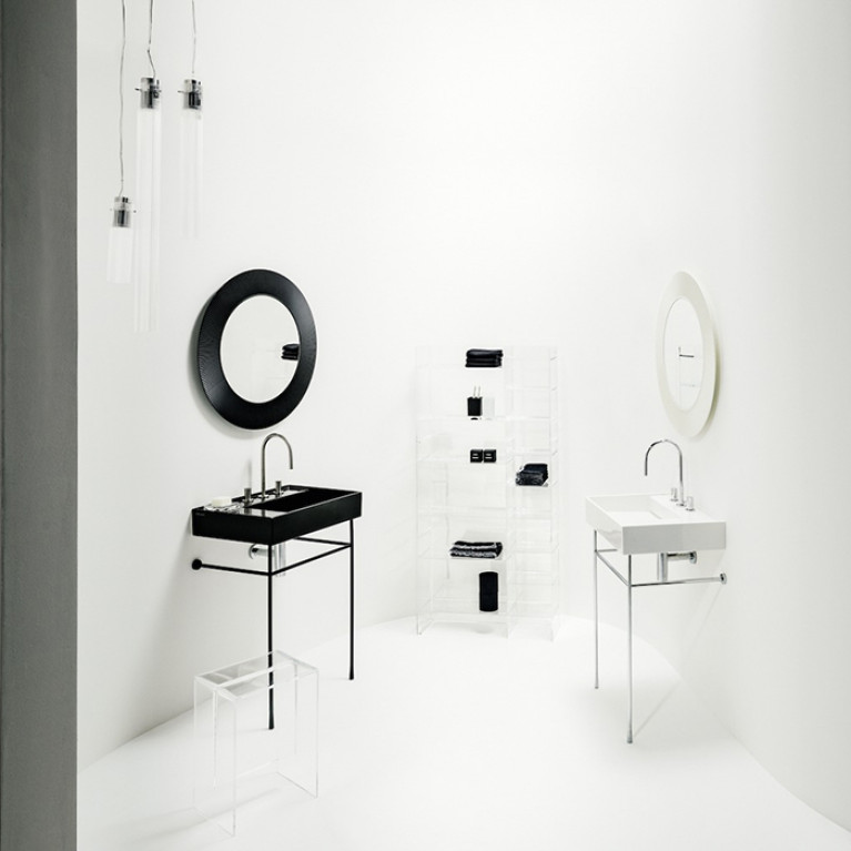 Laufen Kartell Зеркало круглое d=780мм, настенное, без подсветки, цвет: черный
