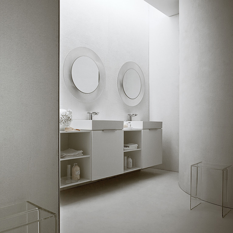 Laufen Kartell Зеркало круглое d=780мм, настенное, со скрытой подсветкой LED, цвет: прозрачный кристал