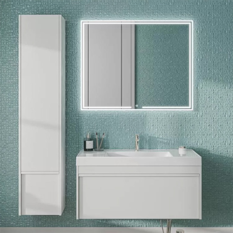 Kerama Marazzi Зеркало&nbsp;MIO&nbsp;прямоугольное&nbsp;с&nbsp;диммером&nbsp;100,&nbsp;белое