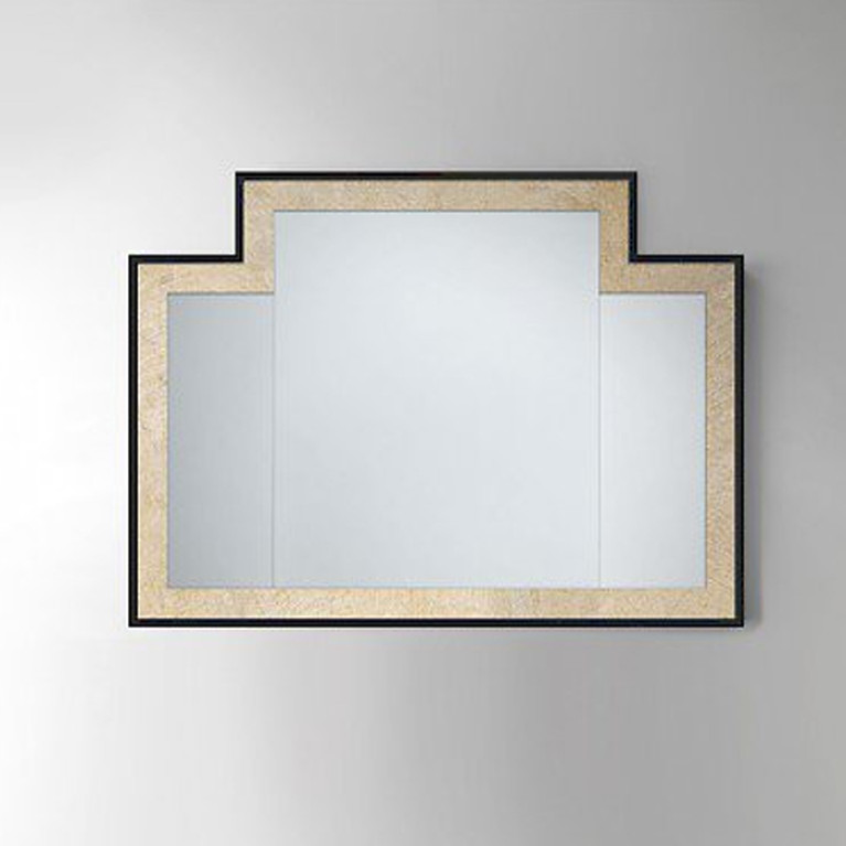 Devon Small Vogue 2 Зеркало 104*2*h77 см, цвет: черная глянцевая лакировка с внутр рамкой  &ldquo;antique alluminium leaf&rdquo;
