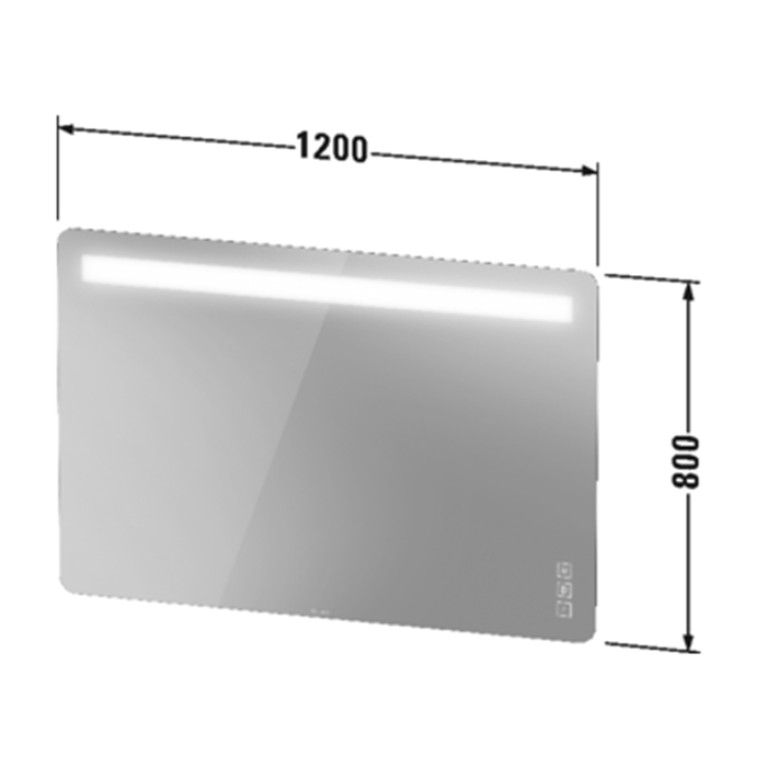 Duravit Luv Зеркало с подсветкой 1200x800x38 мм., 2700-6500К, диммер, подогрев