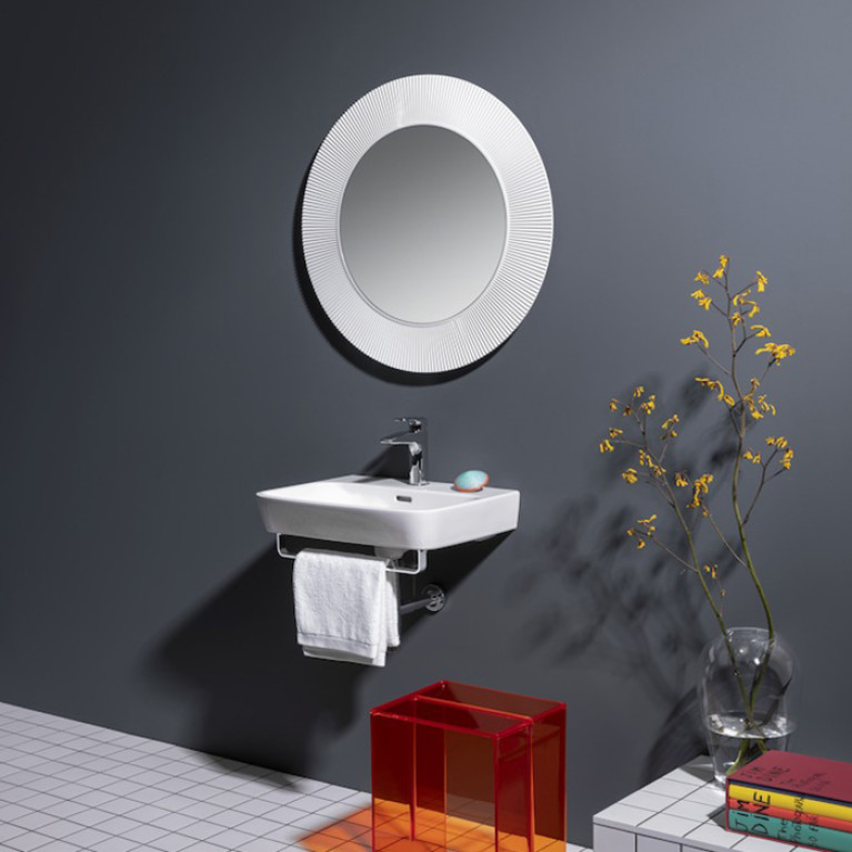 Laufen Kartell Зеркало круглое d=780мм, настенное, без подсветки, цвет: серебряный