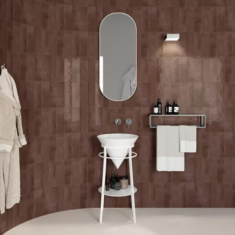 Kerama Marazzi Зеркало CONO овальное 42, белое матовое
