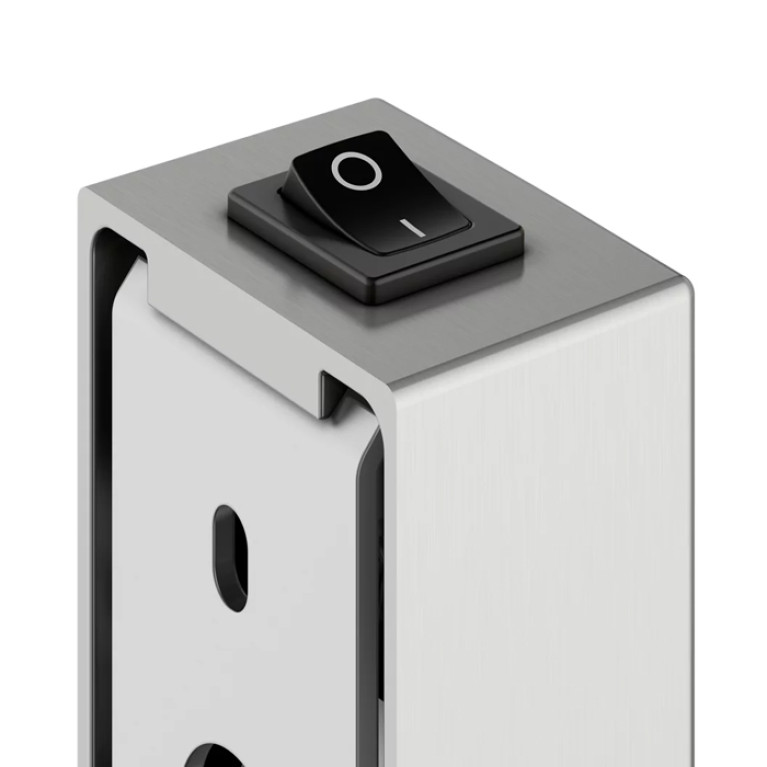 Keuco iLook_move Косметическое зеркало с подсветкой, квадратный с рычажным выкл., 200x200мм, IP&nbsp;24, настенное, 3ой рычаг, увеличение x5 цвет: хром