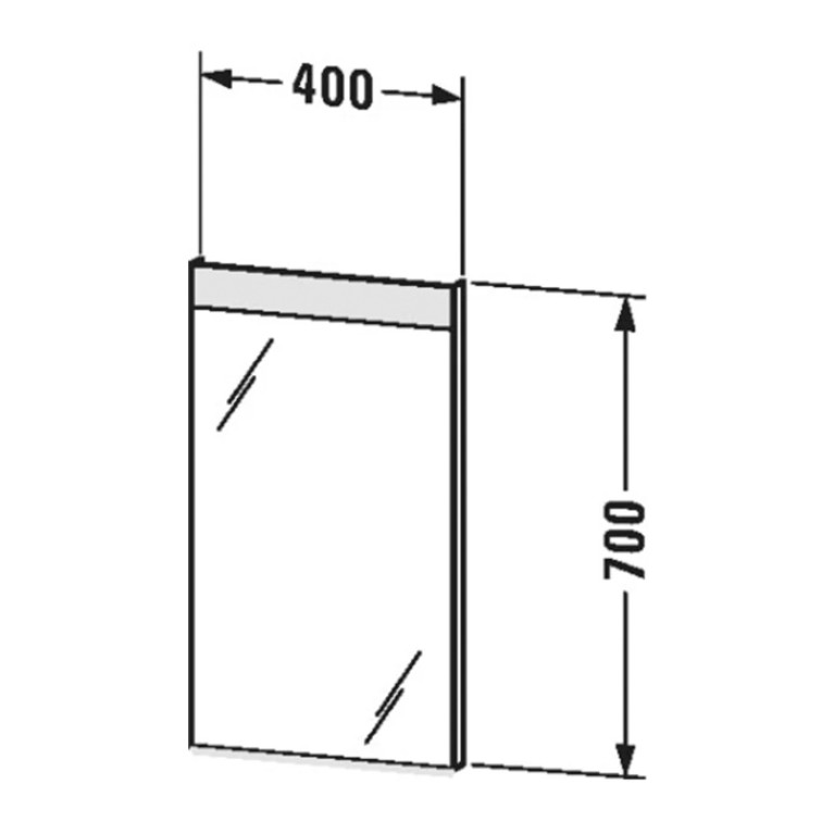 Duravit Зеркало400x35x700 mm  цвет белый  Матовый  (Спец.цена из наличия)