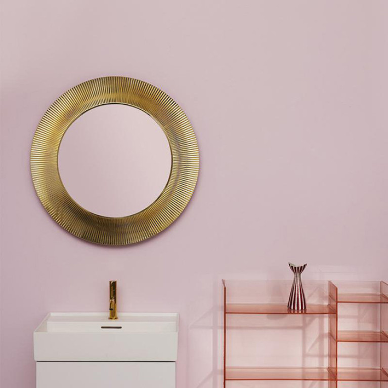 Laufen Kartell Зеркало круглое d=780мм, настенное, без подсветки, цвет: золотой