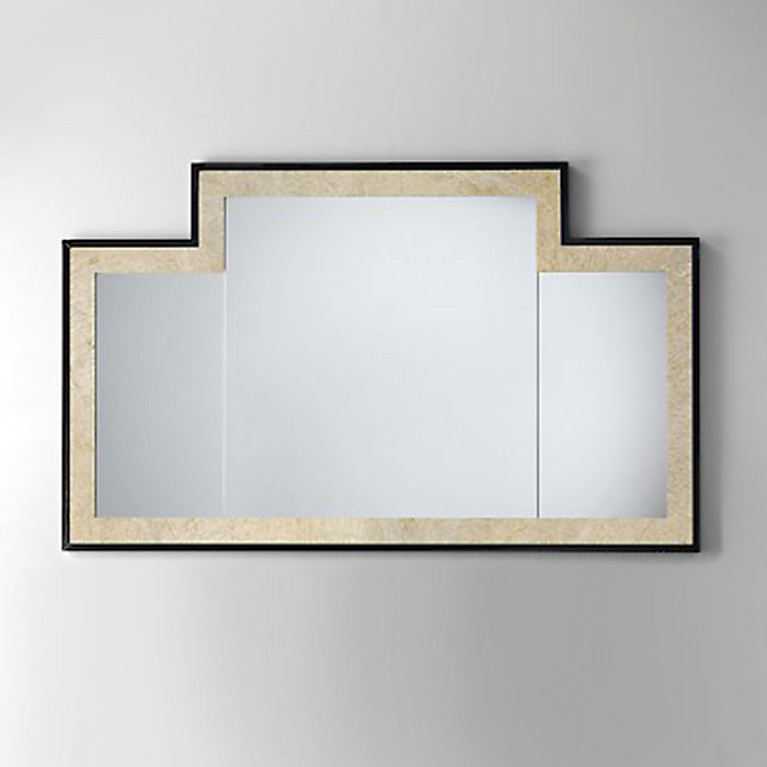 Devon Vogue 2 Зеркало 130x77 см,черная глянцевая лакировка с внутр рамкой  &ldquo;antique alluminium leaf&rdquo;