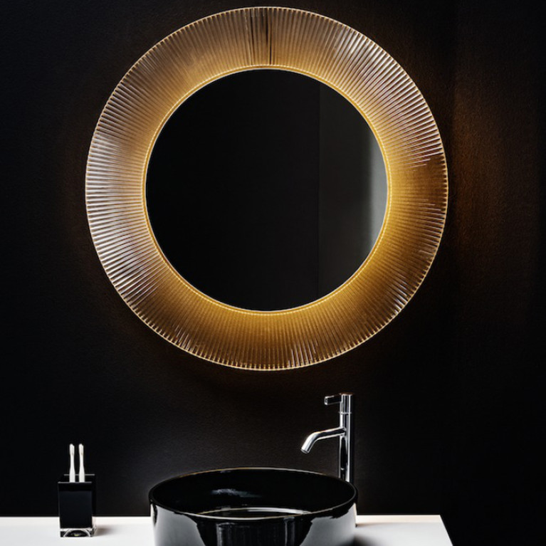 Laufen Kartell Зеркало круглое d=780мм, настенное, со скрытой подсветкой LED, цвет: янтарь