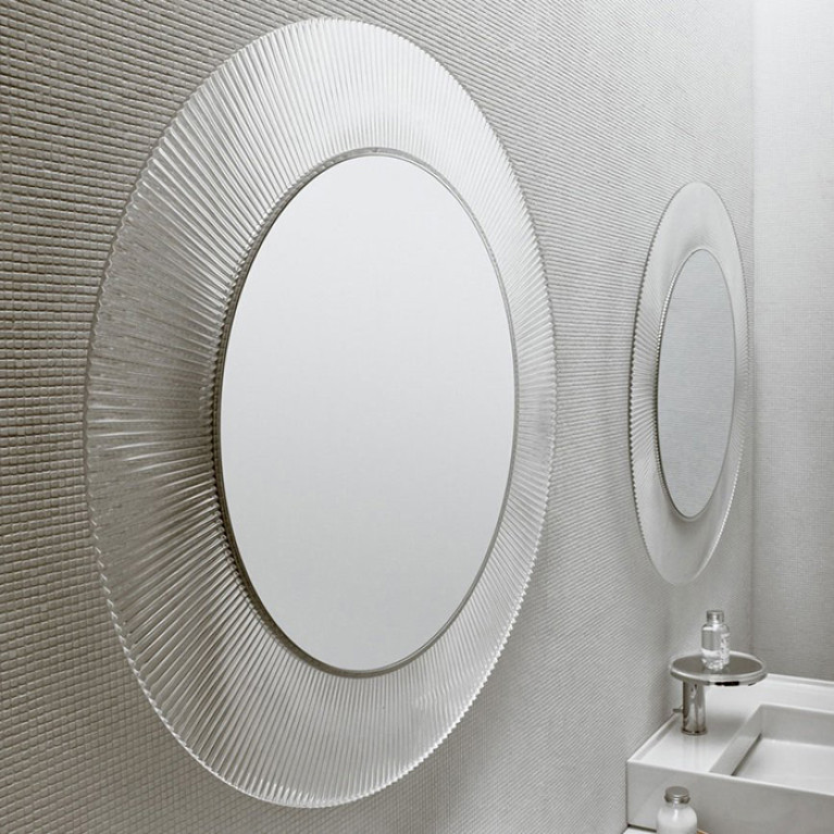 Laufen Kartell Зеркало круглое d=780мм, настенное, со скрытой подсветкой LED, цвет: прозрачный кристал