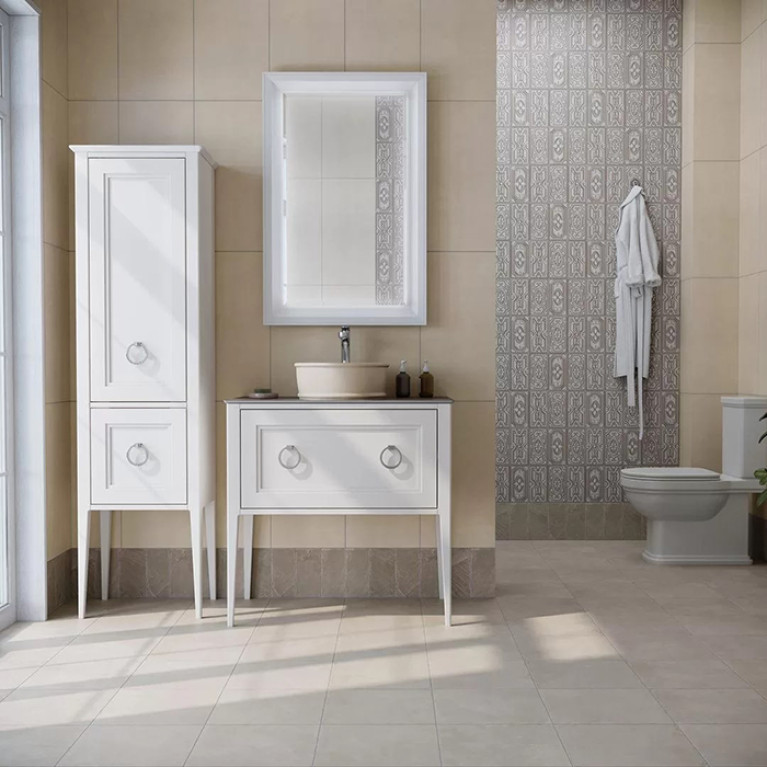 Kerama Marazzi Зеркало PLAZA Classic 65, белое матовое  (Цена по Распродаже)