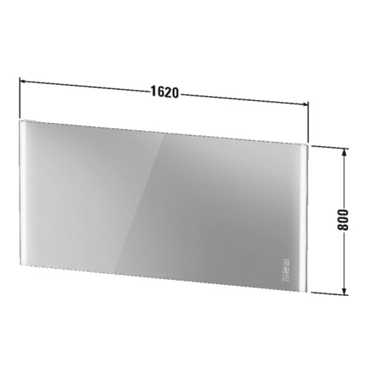 Duravit XViu Зеркало с подсветкой 1620x800x40мм, сенсорное управление, цвет: champagne matt