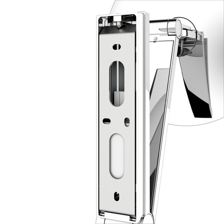 Keuco iLook_move Косметическое зеркало с подсветкой, круглое скрытое подкл. , D=212мм, IP&nbsp;24, настенное, 3ой рычаг, увеличение x5 цвет: хром