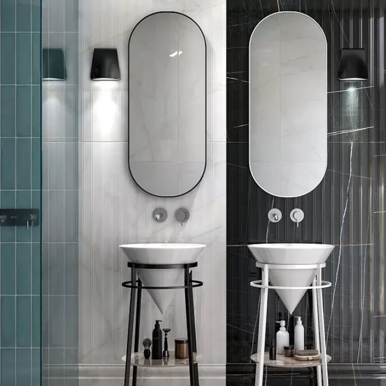 Kerama Marazzi Зеркало CONO овальное 42, белое матовое