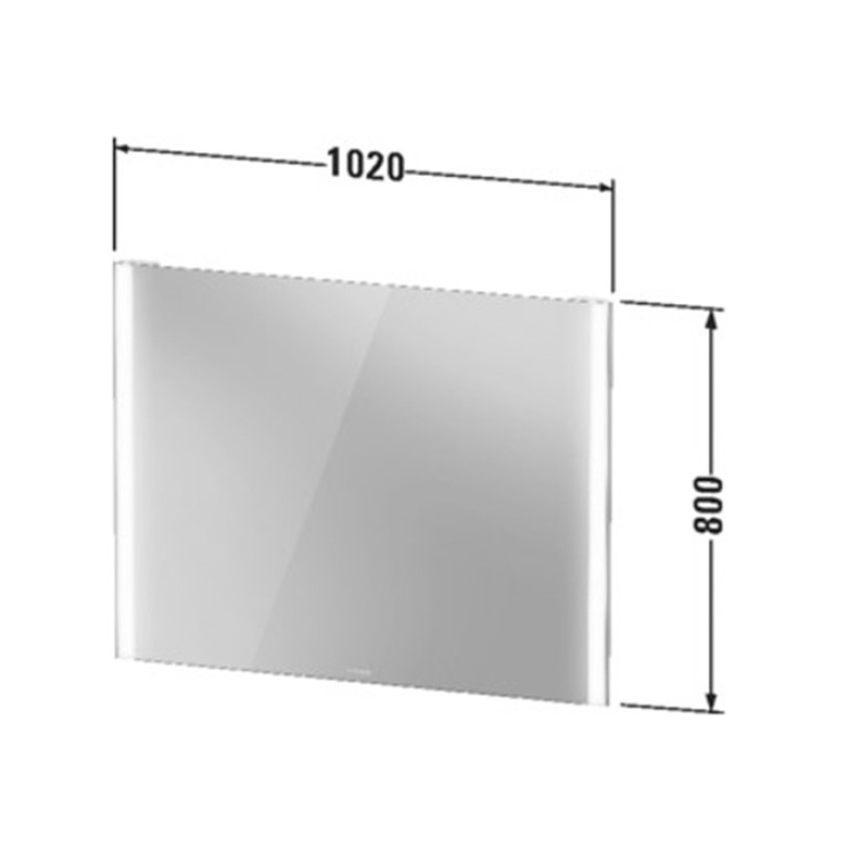 Duravit XViu Зеркало с подсветкой 1020x800x40mm версия sensor, цвет  Шампанское матовое