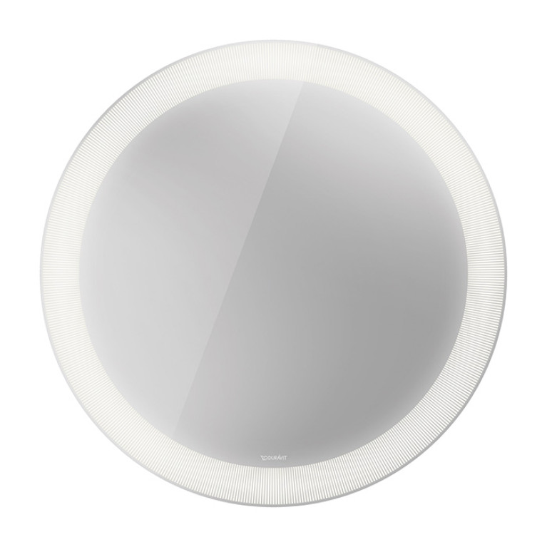 Duravit Happy D.2 Plus Зеркало круглое d900 мм, декор: radial, LED 3500, 41w, сенсор, регулировка яркости, приглушение света + выключатель